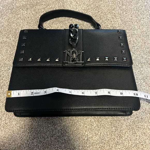 Badgley Mischka Black Studded Handbag - Picture 4 of 7
